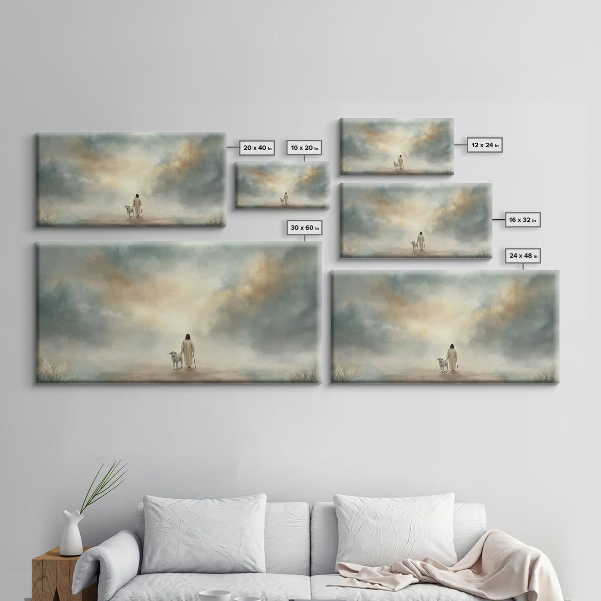 Heavenly Path – Framed Canvas Print – Christian Art Canvas – Christian Wall Art – Modern Christian Art – Jesus Painting – Christian Decor