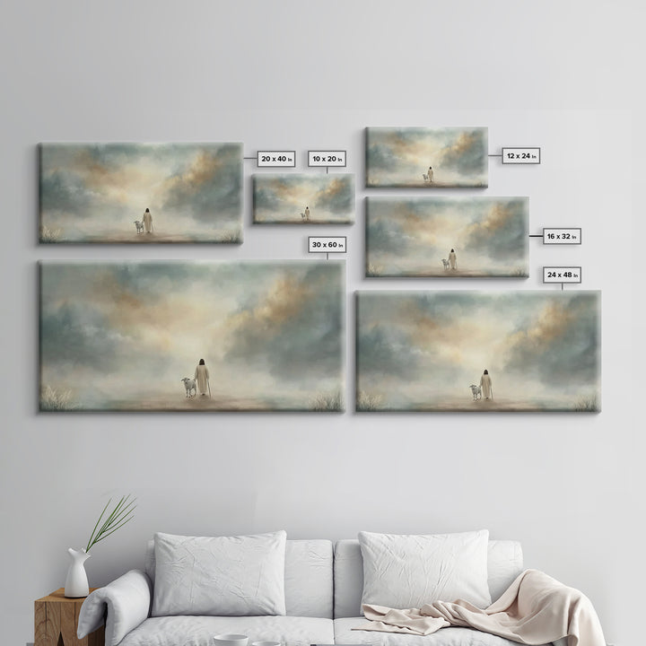 Heavenly Path – Framed Canvas Print – Christian Art Canvas – Christian Wall Art – Modern Christian Art – Jesus Painting – Christian Decor