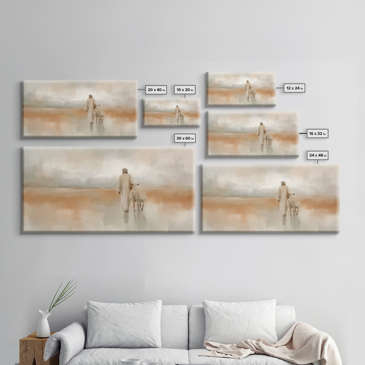 Path Of Mercy | Framed Canvas Print | Christian Art Canvas | Jesus Painting | Modern Christian Art | Christmas Wall Art