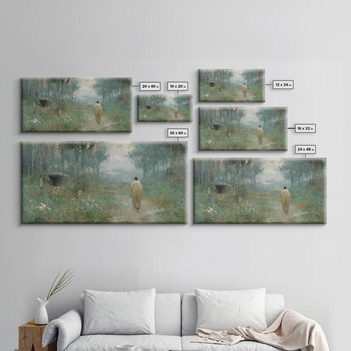 Garden Of Peace – Framed Canvas Print – Christian Art Canvas – Subtle Christian Art – Jesus Painting – Christian Decor