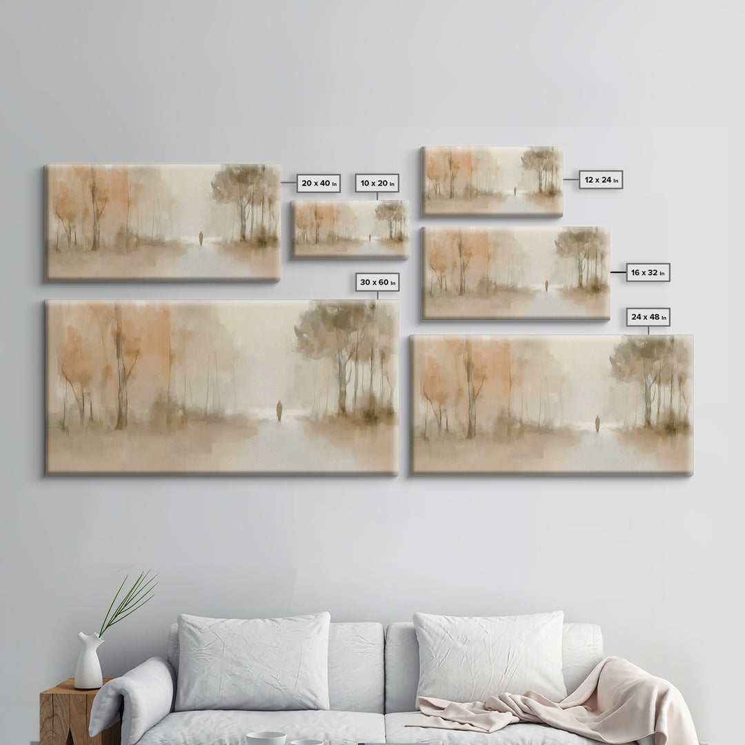 Silent Wanderer, Framed Canvas Print, Christian Wall Art, Christian Art Canvas, Moody Christian Art, Jesus Painting