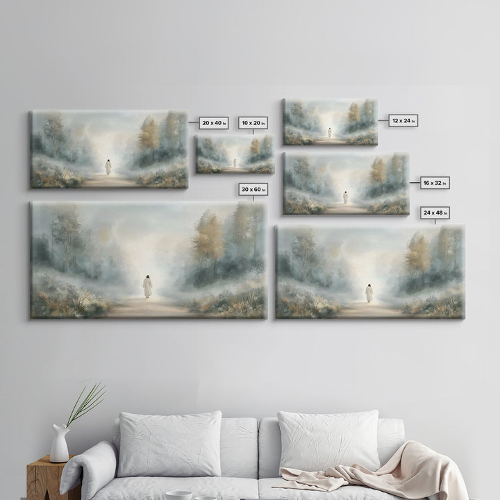 Misty Refuge – Framed Canvas Print – Christian Art – Christian Art Canvas – Large Christian Painting – Jesus Canvas Art