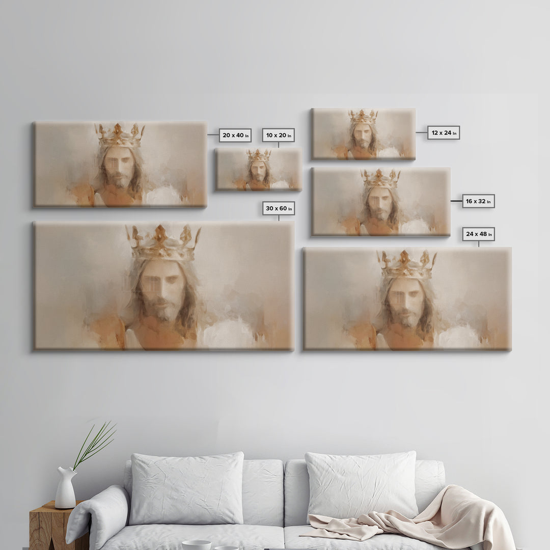 Crown Of Glory | Framed Canvas Print | Christian Art Canvas | Jesus Painting | Modern Christian Art | Christian Wall Art | Christian Art Pr