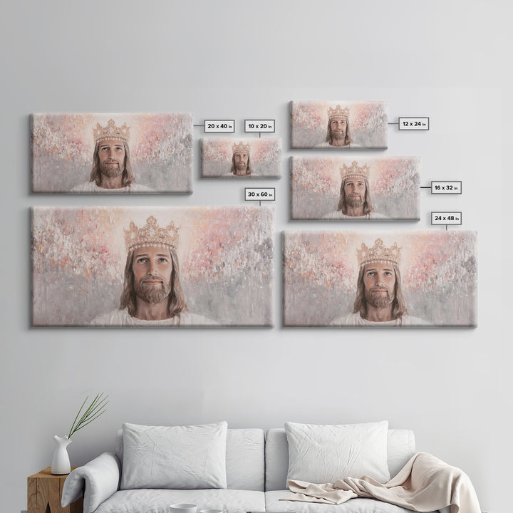Heavenly Majesty, Framed Canvas Print, Christian Wall Art, Jesus Painting, Christian Art Canvas, Modern Christian Art, Christmas Art Work