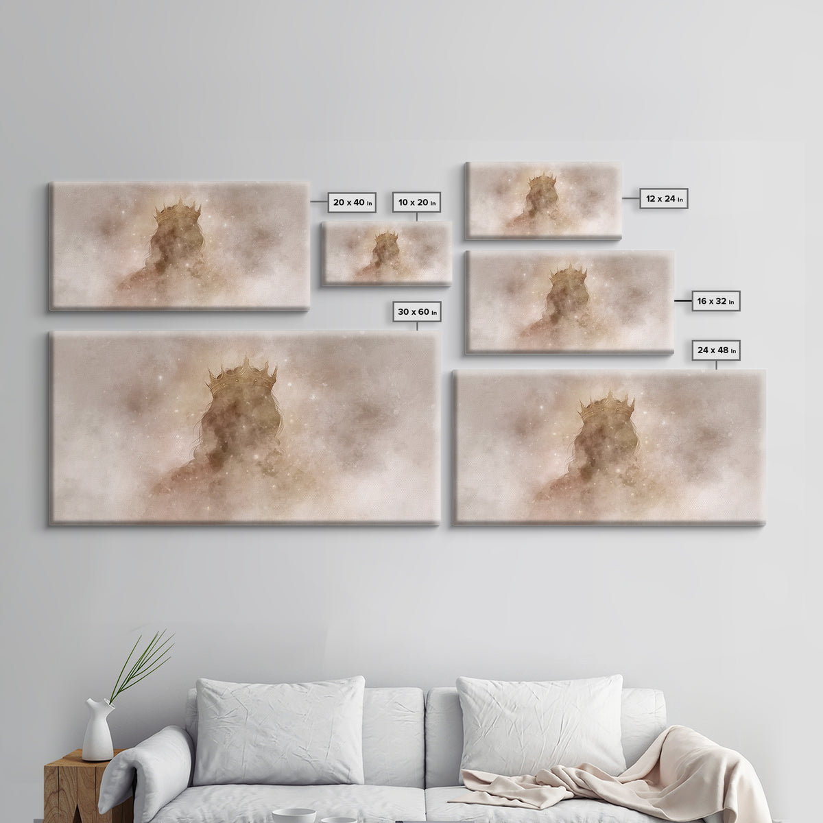 Hidden Crown | Framed Canvas Print | Christian Art | Jesus Painting | Moody Christian Art | Christian Art Canvas | Christian Christmas Deco