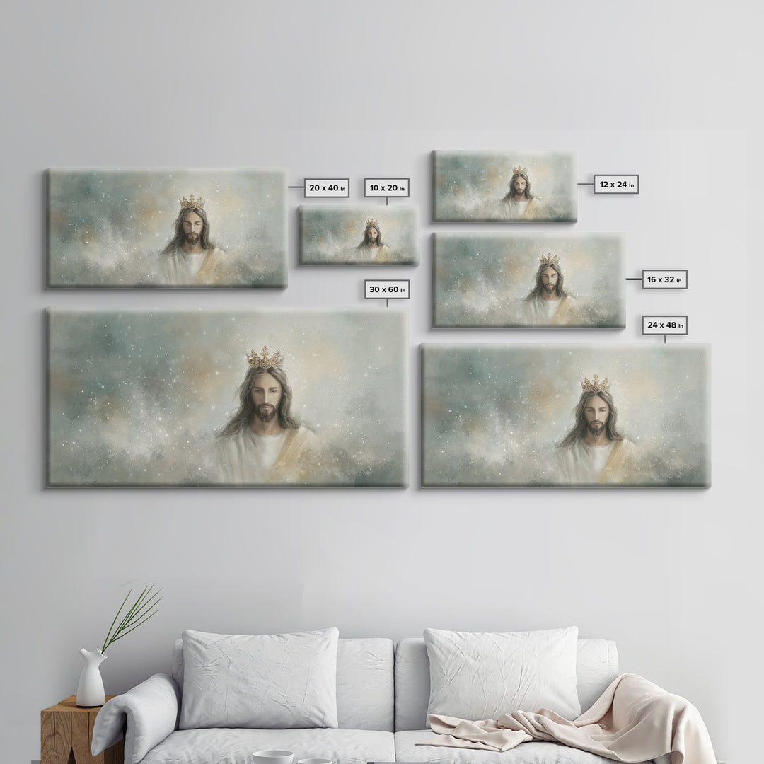 Majestic Light, Framed Canvas Print, Christian Art Canvas, Jesus Painting, Modern Christian Art, Christian Art, Christmas Wall Art