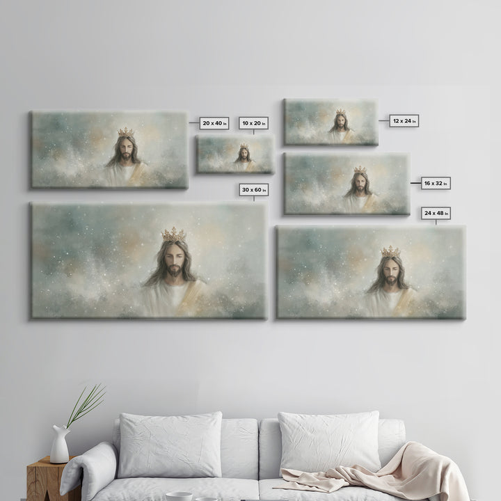 Majestic Light, Framed Canvas Print, Christian Art Canvas, Jesus Painting, Modern Christian Art, Christian Art, Christmas Wall Art