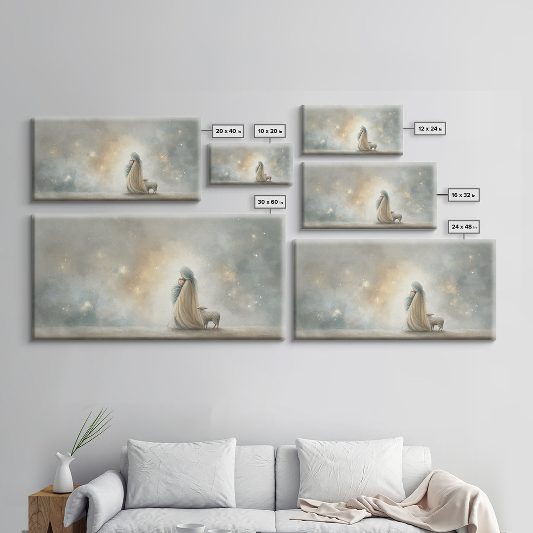 Holy Night Crown | Framed Canvas Print | Christian Art Print | Jesus Painting | Christian Christmas Art | Christian Art Canvas | Christmas