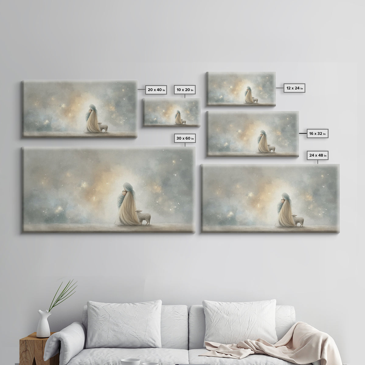 Holy Night Crown | Framed Canvas Print | Christian Art Print | Jesus Painting | Christian Christmas Art | Christian Art Canvas | Christmas