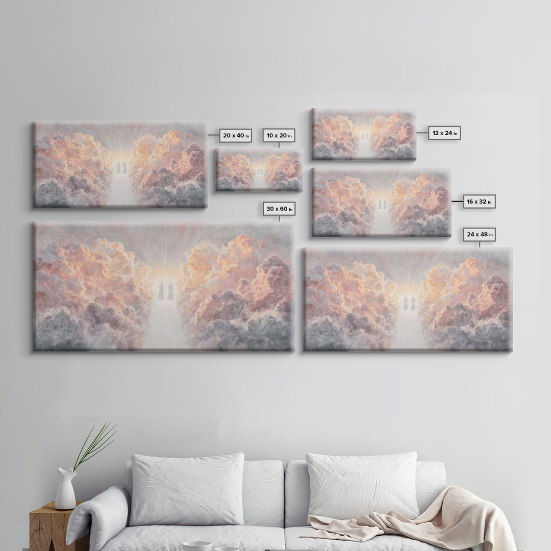 Radiant Messengers - Framed Canvas Print - Christian Christmas Art - Christian Painting - Framed Christian Art - Christmas Canvas Wall Art