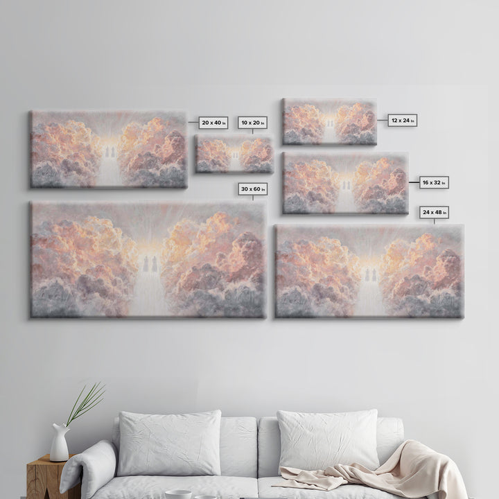 Radiant Messengers - Framed Canvas Print - Christian Christmas Art - Christian Painting - Framed Christian Art - Christmas Canvas Wall Art