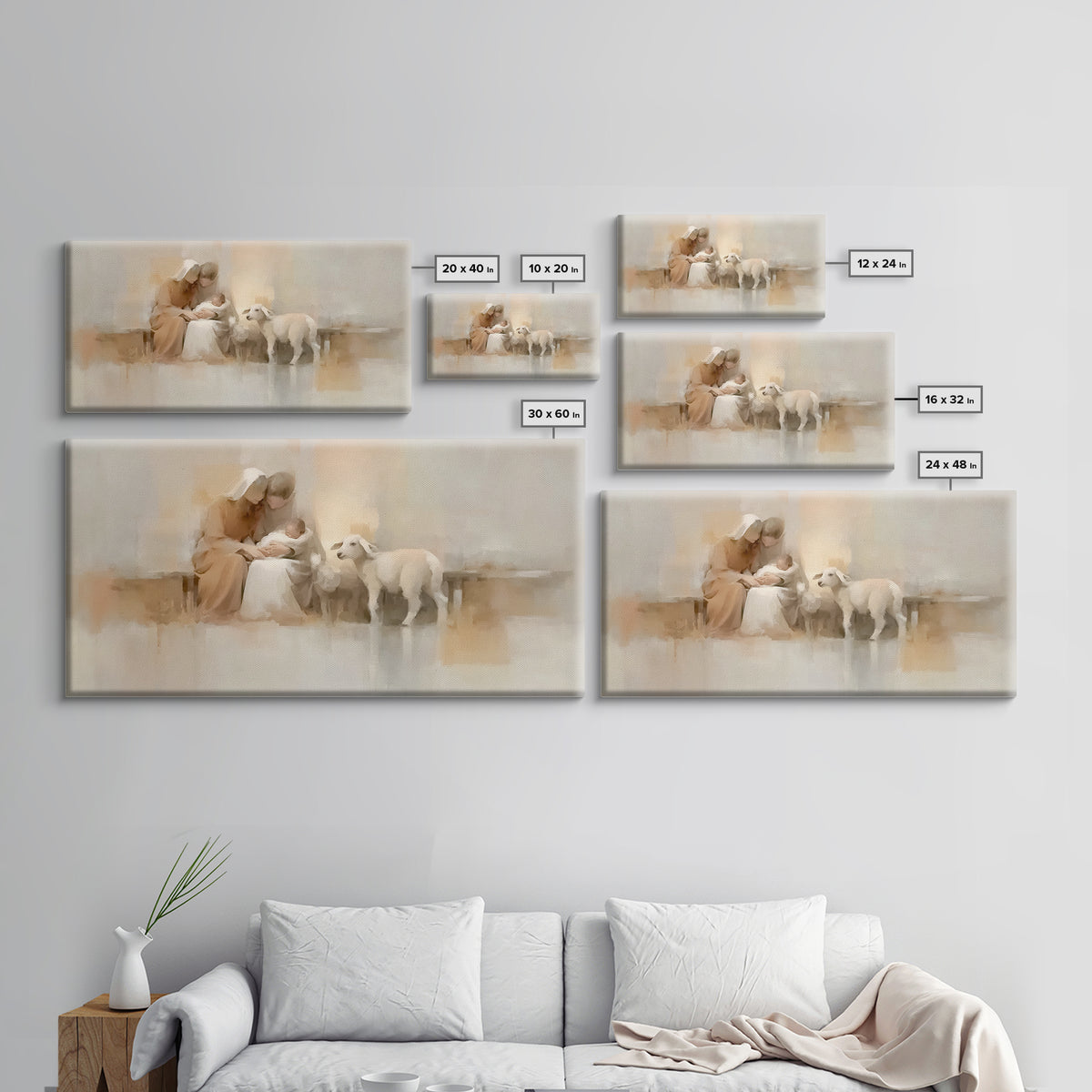 Holy Family Calm – Framed Canvas Print – Christian Wall Art – Christian Christmas Art – Christian Art Canvas – Christmas Art – Christian De
