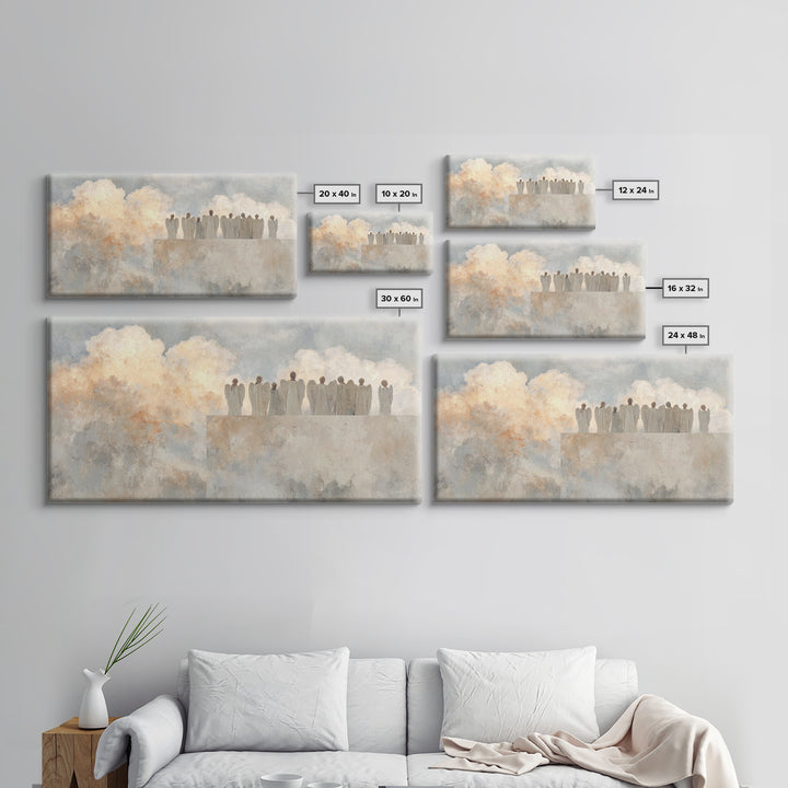 Dawn Of Promise - Framed Canvas Print - Christian Art Work - Christmas Art Framed - Moody Christmas Art - Christian Wall Art - Modern Chris