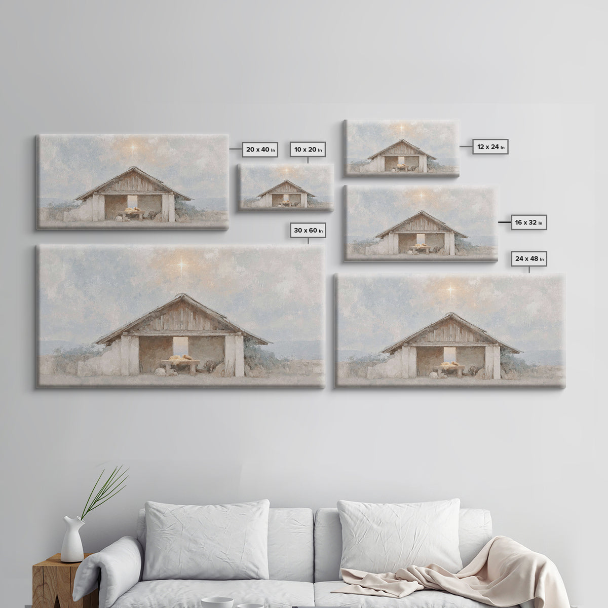 The Guiding Star – Framed Canvas Print – Christmas Art – Christian Wall Art – Christian Christmas Art – Christian Art Canvas – Christian De