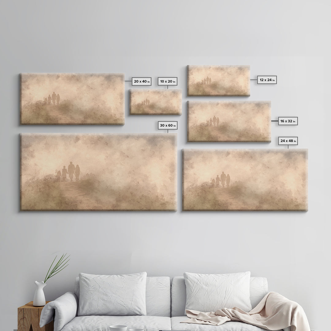 Walk Of Faith – Framed Canvas Print – Christian Art Canvas – Christian Wall Art – Minimalist Christian Art – Christian Painting – Christian