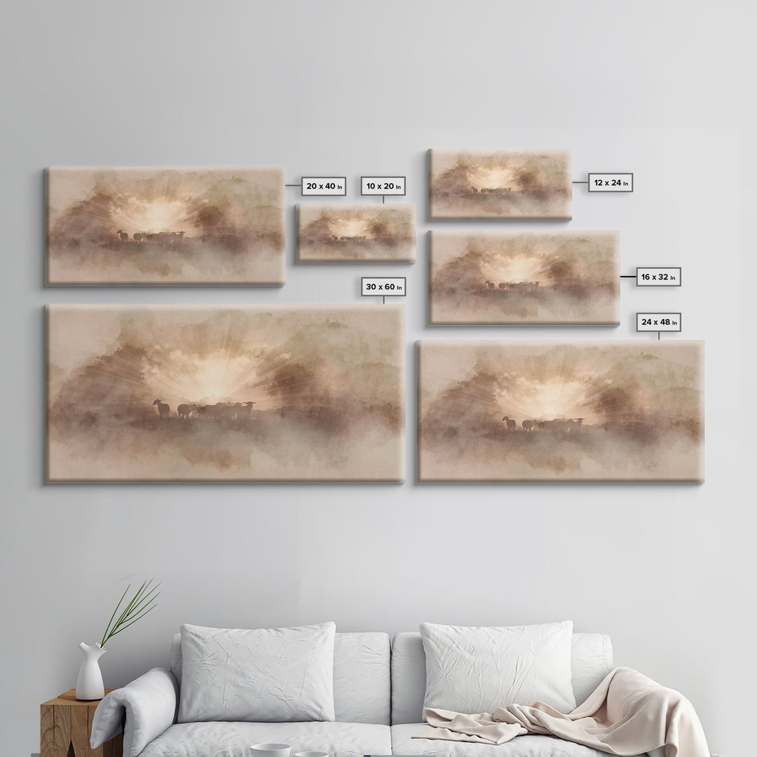 Rays Of Promise – Framed Canvas Print – Christian Art Canvas – Christian Wall Art – Moody Christian Art – Christian Christmas Art – Christi
