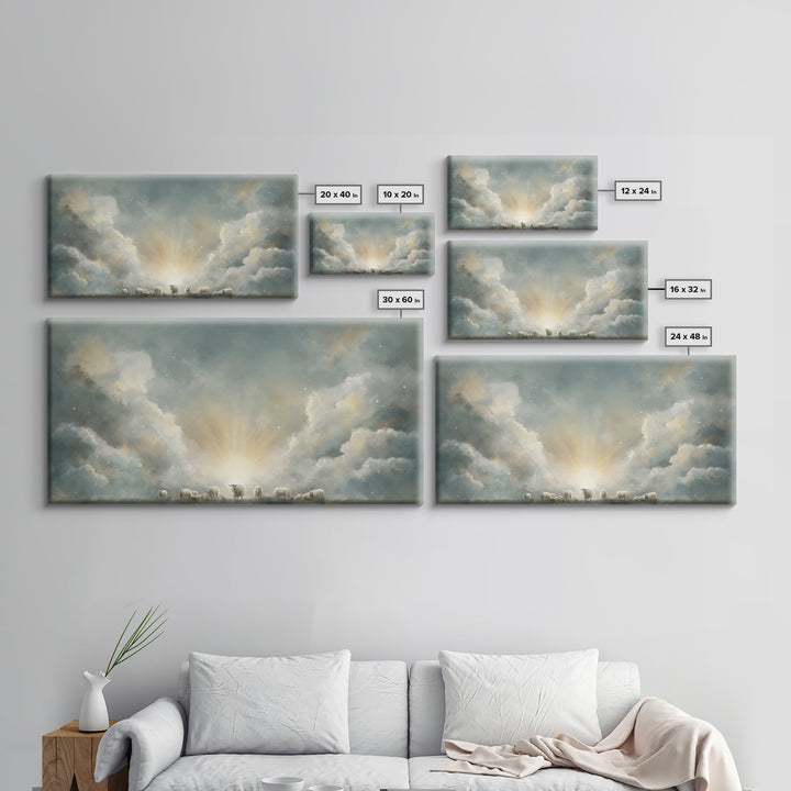 Shepherd’s Dawn Peace – Framed Canvas Print – Christian Art Canvas – Christian Wall Art – Christian Painting – Subtle Christian Art – Chris