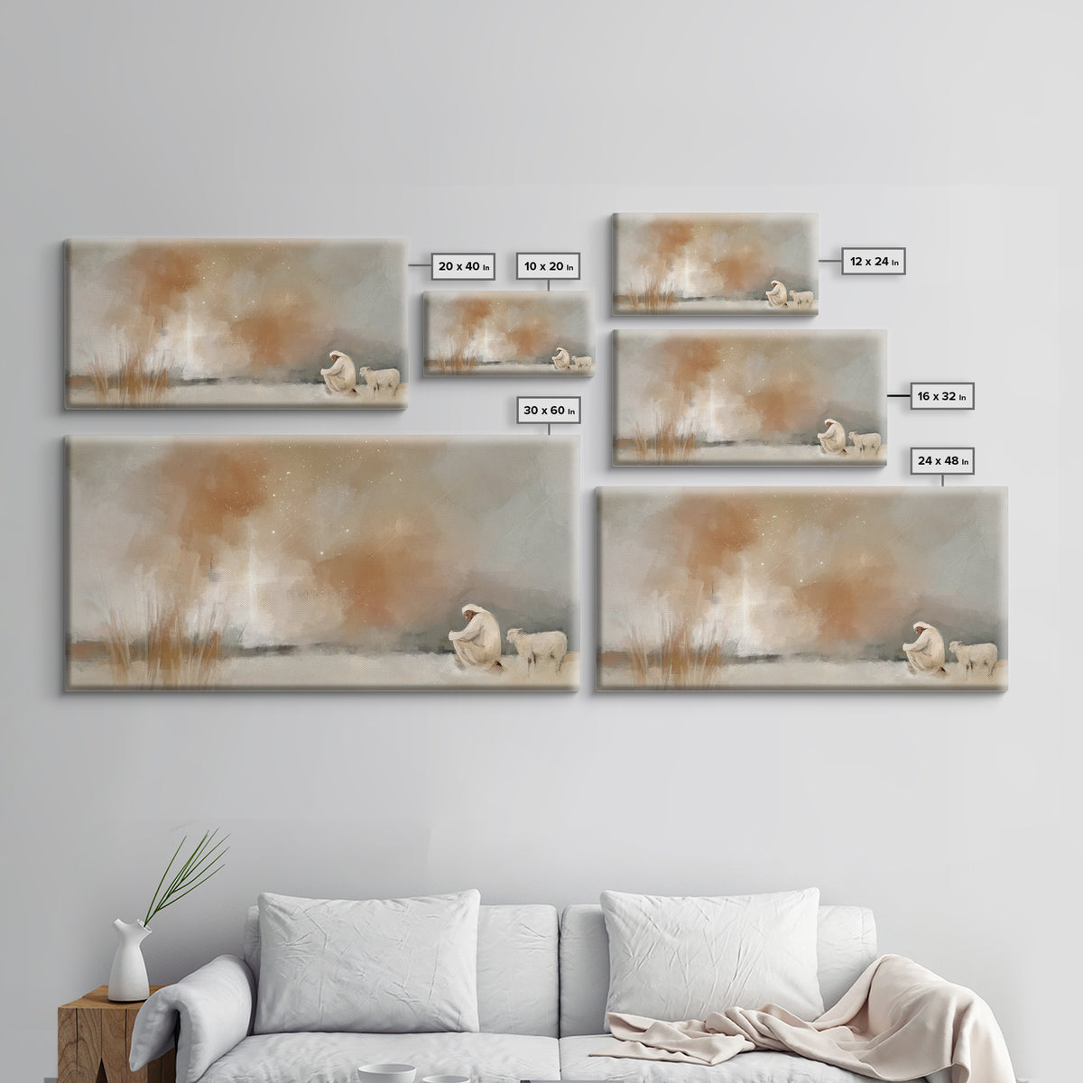 Humble Devotion – Framed Canvas Print – Christian Art Canvas – Christian Wall Art – Jesus Painting – Christmas Art – Christian Christmas De