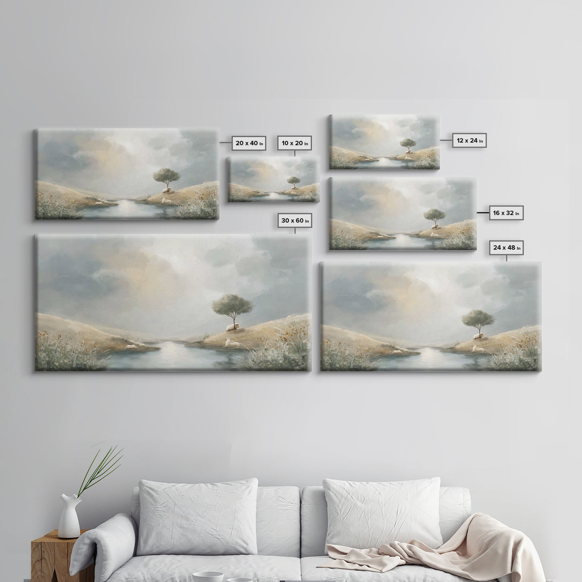 River Of Hope | Framed Canvas Print | Christian Wall Art | Christian Art Canvas | Christian Christmas Art | Jesus Painting | Christmas Art