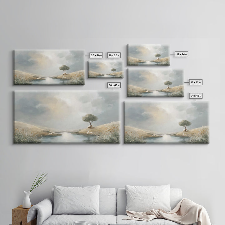 River Of Hope | Framed Canvas Print | Christian Wall Art | Christian Art Canvas | Christian Christmas Art | Jesus Painting | Christmas Art