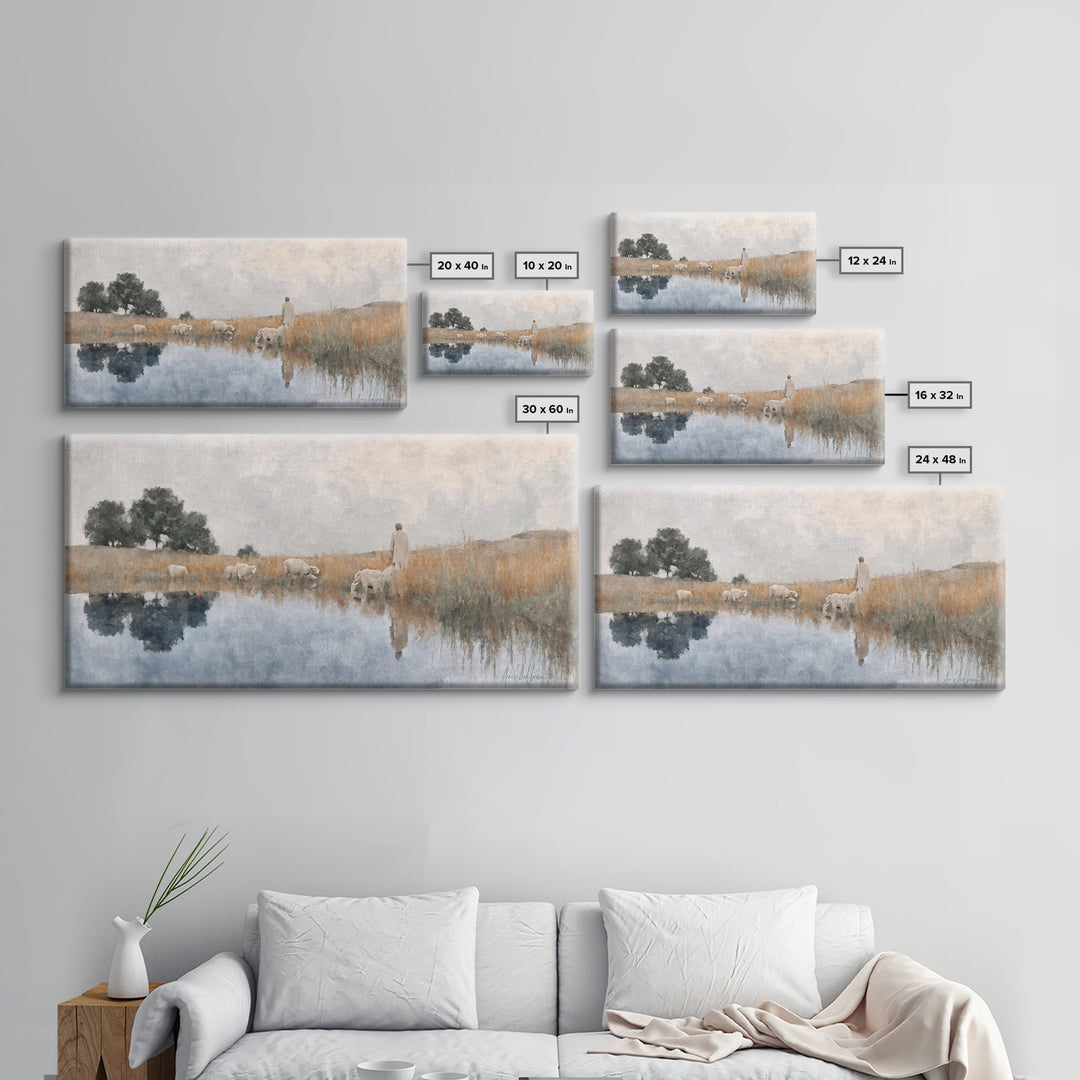 Graceful Meadow – Framed Canvas Print – Christian Wall Art – Christian Art Canvas – Christian Art Prints – Christian Decor – Modern Christi