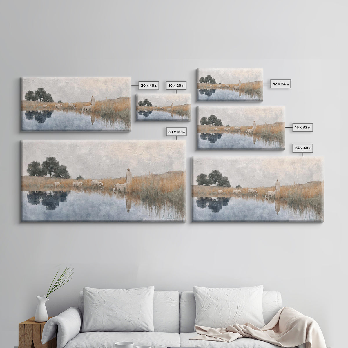 Graceful Meadow – Framed Canvas Print – Christian Wall Art – Christian Art Canvas – Christian Art Prints – Christian Decor – Modern Christi
