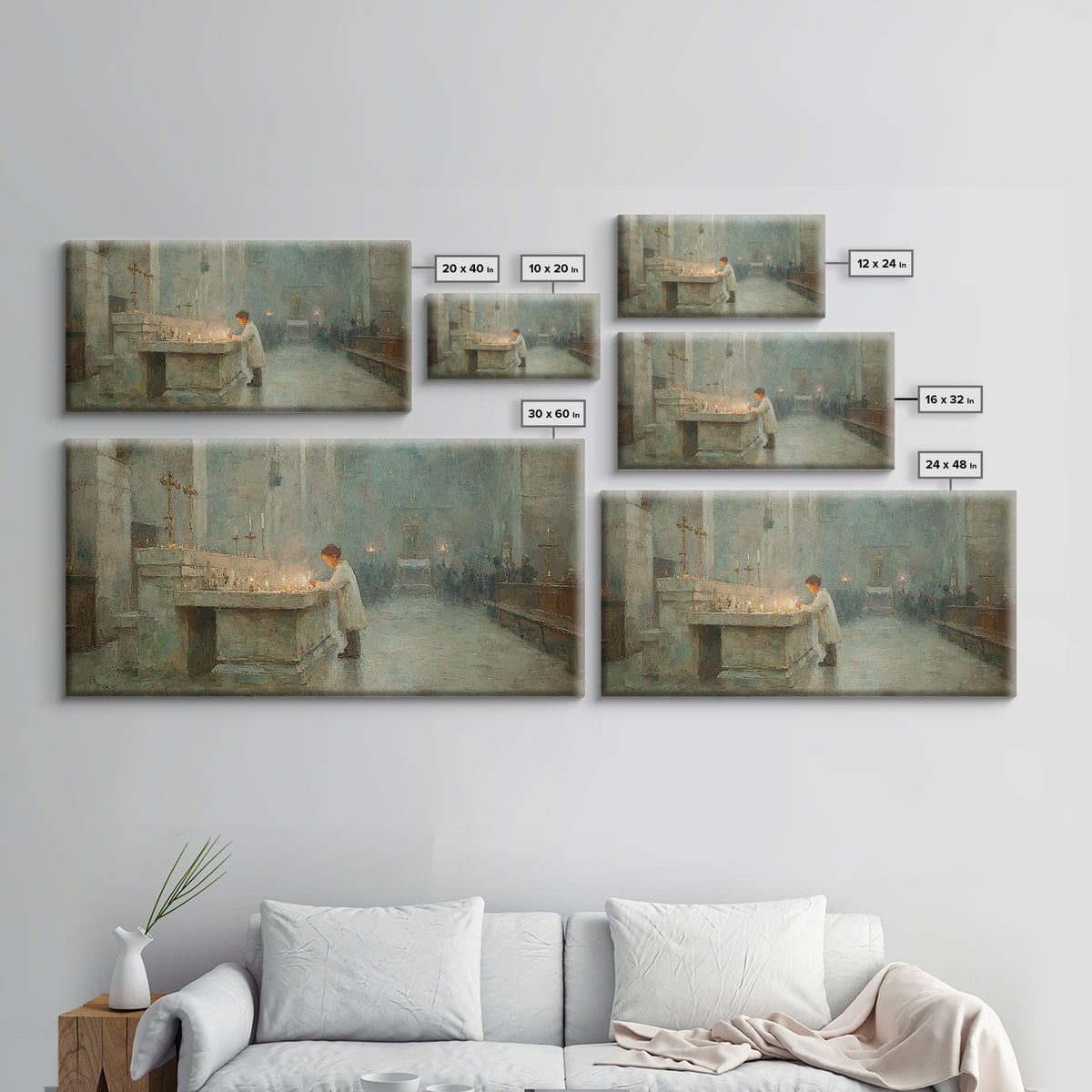 Quiet Devotion - Framed Canvas Print - Christian Art Print - Christian Decor - Christian Gift Ideas - Modern Christian Art - Christmas Art