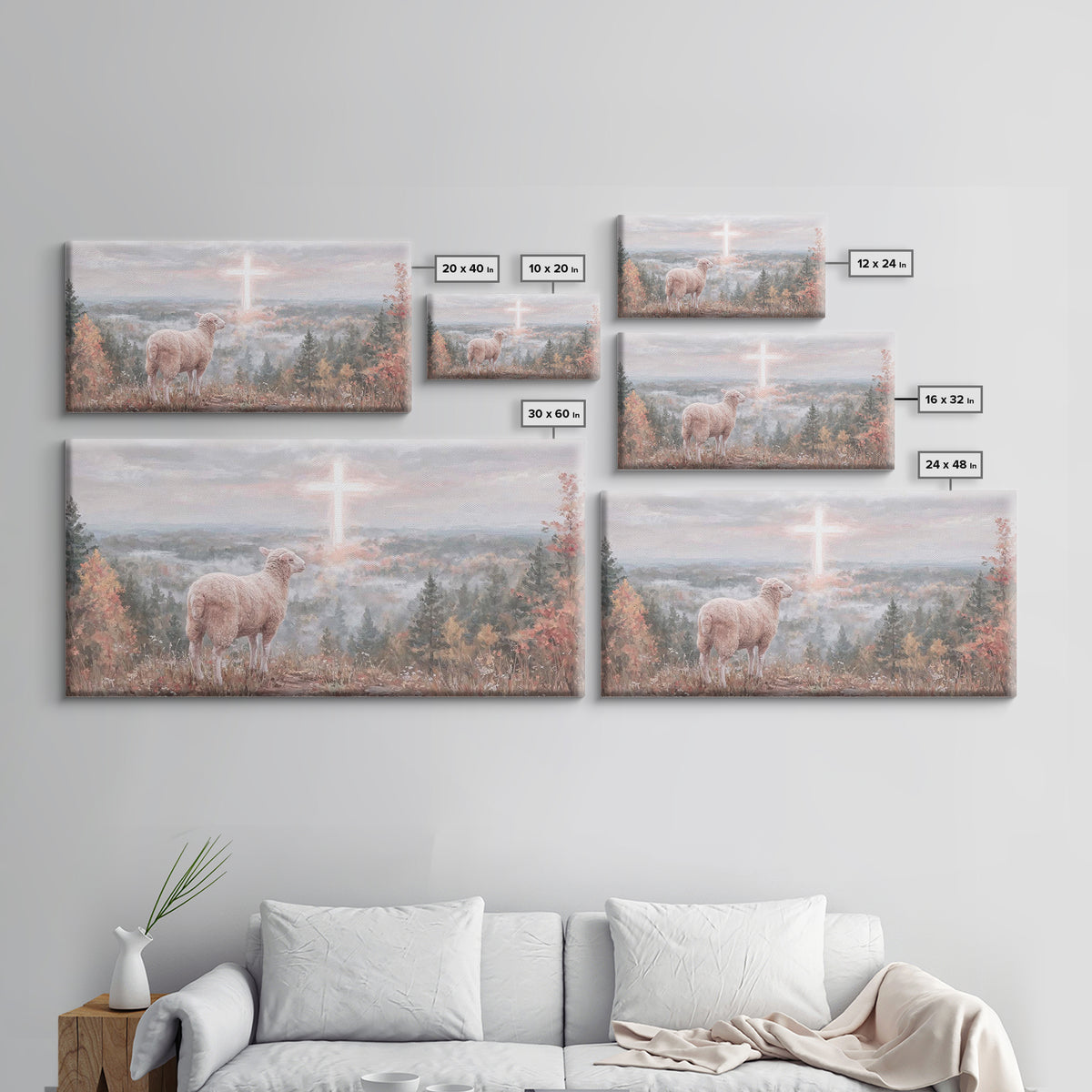 Radiant Crosslight – Framed Canvas Print – Christian Wall Art – Christian Art Canvas – Christian Art Painting – Christian Decor – Christian