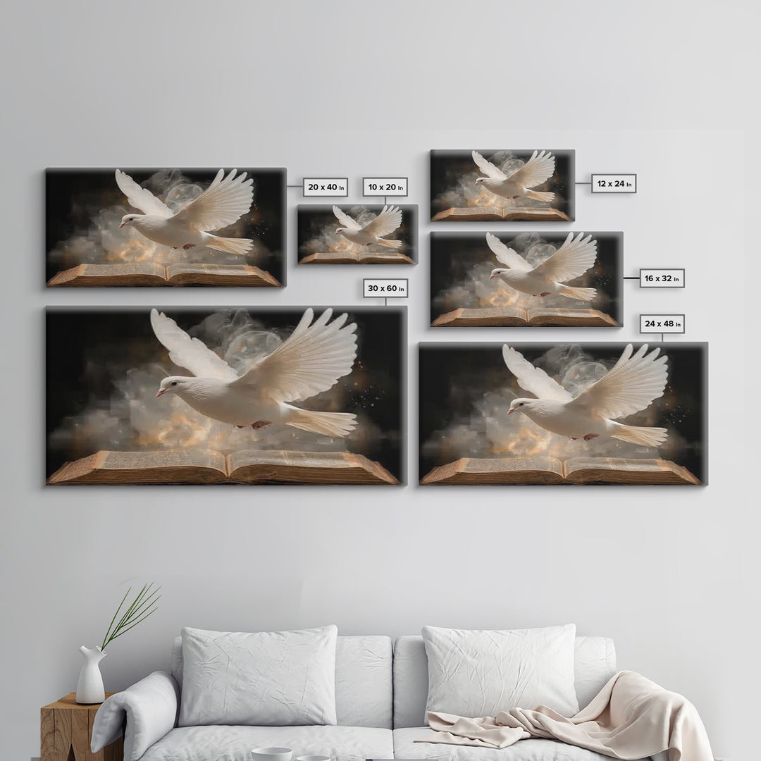 Spirit Fire – Framed Canvas Print – Christian Wall Art – Christian Art Canvas – Jesus Painting – Christian Art Gift – Moody Christian Art