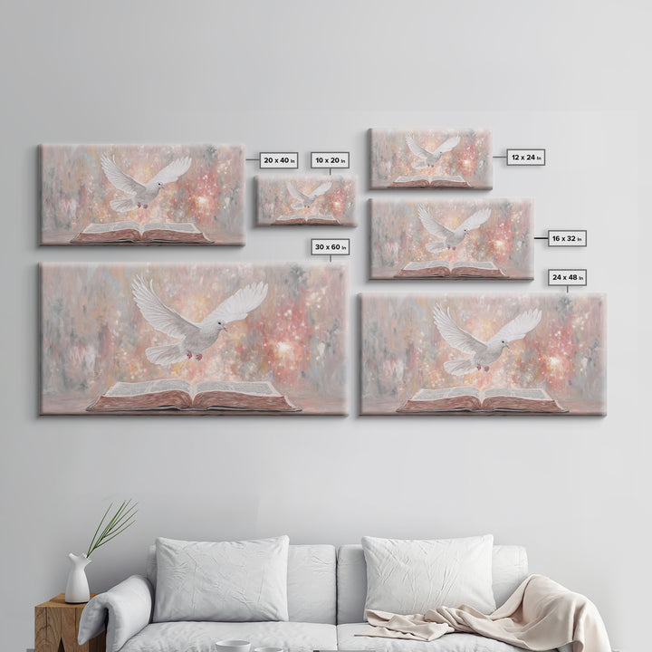 Dove of Peace | Framed Canvas Print | Christian Wall Art | Christian Art Canvas | Modern Christian Painting | Christian Christmas Art | Chr