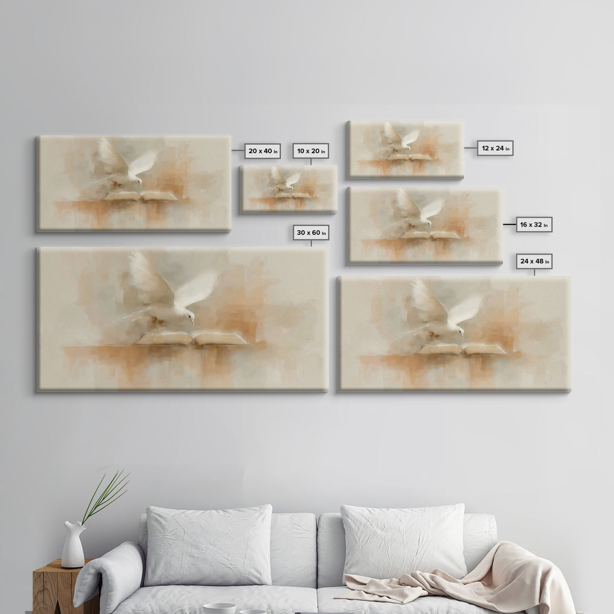 Graceful Promise, Framed Canvas Print, Christian Wall Art, Christian Art Canvas, Subtle Christian Art, Christian Decor, Modern Christian Pa