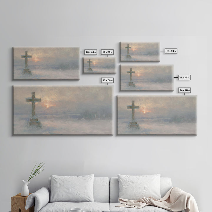 Silent Winter Hope – Framed Canvas Print – Christian Wall Art – Christian Art Canvas – Moody Christmas Art – Christian Decoration – Christi