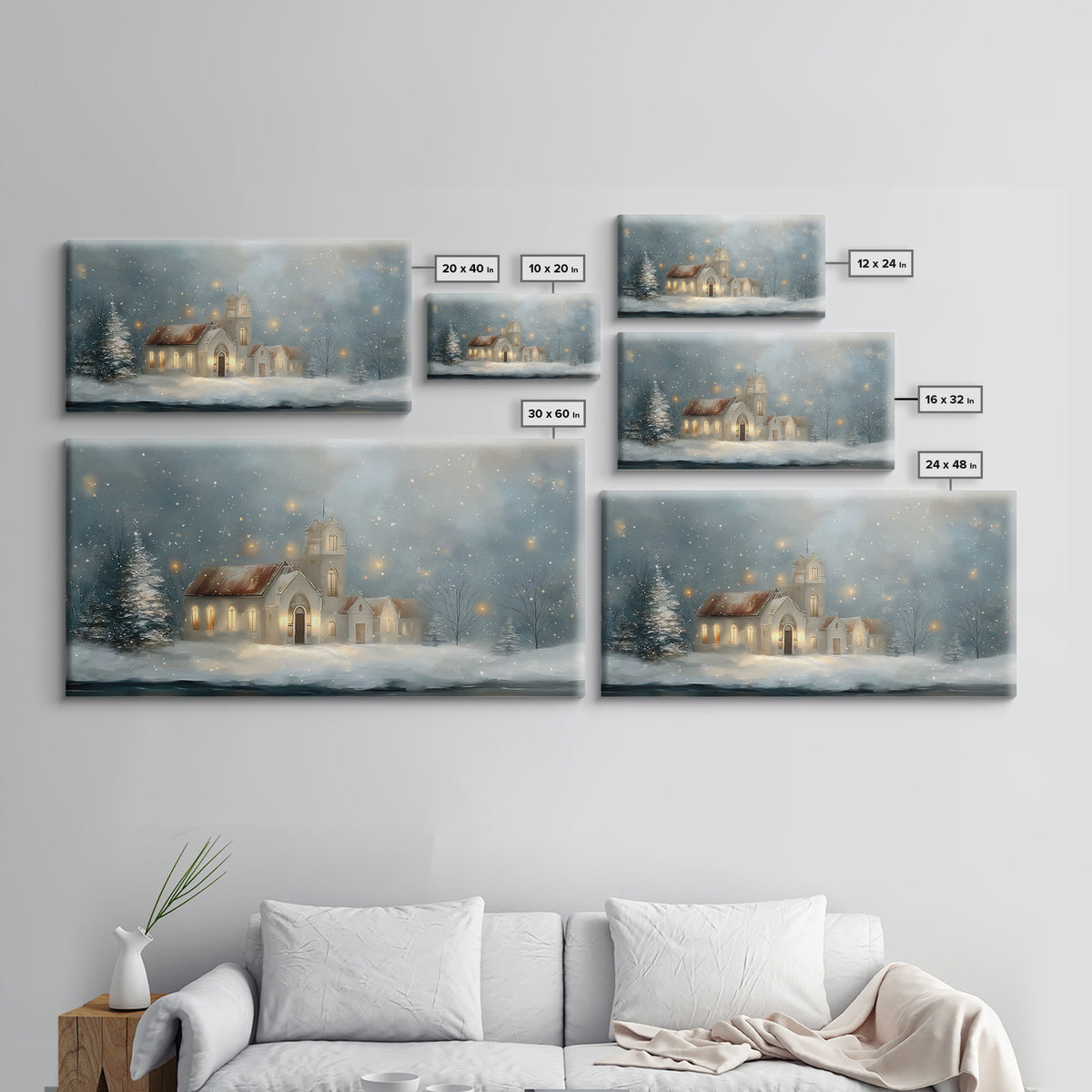Cathedral Of Light – Framed Canvas Print – Christian Art Canvas – Modern Christian Art – Christmas Wall Art – Christian Gift – Christian De