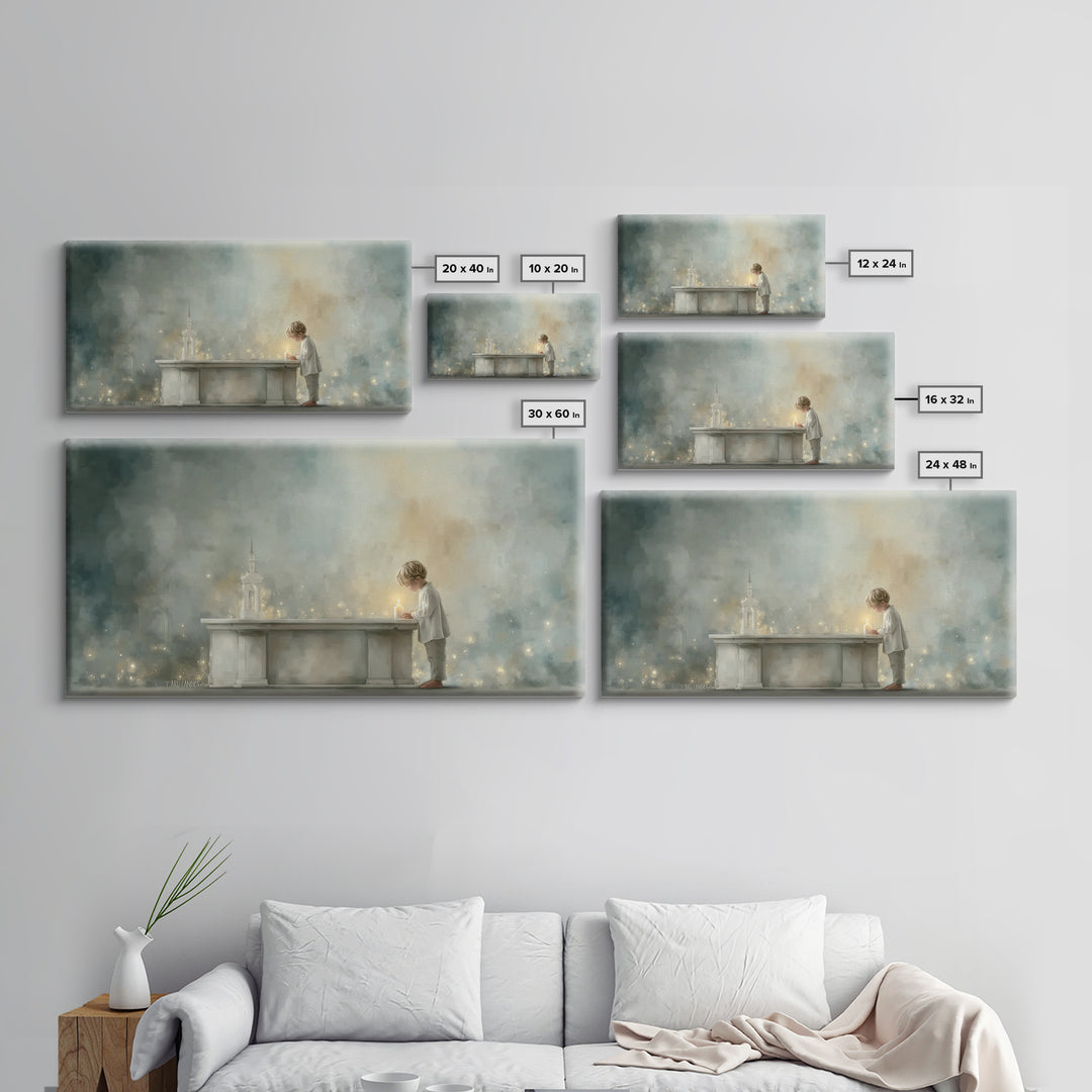 Candlelight Prayer – Framed Canvas Print – Christian Wall Art – Christian Art Canvas – Christmas Art – Christian Art Gift – Subtle Christia