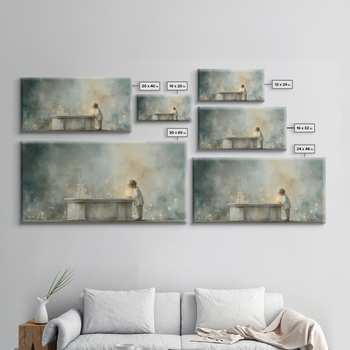 Candlelight Prayer – Framed Canvas Print – Christian Wall Art – Christian Art Canvas – Christmas Art – Christian Art Gift – Subtle Christia