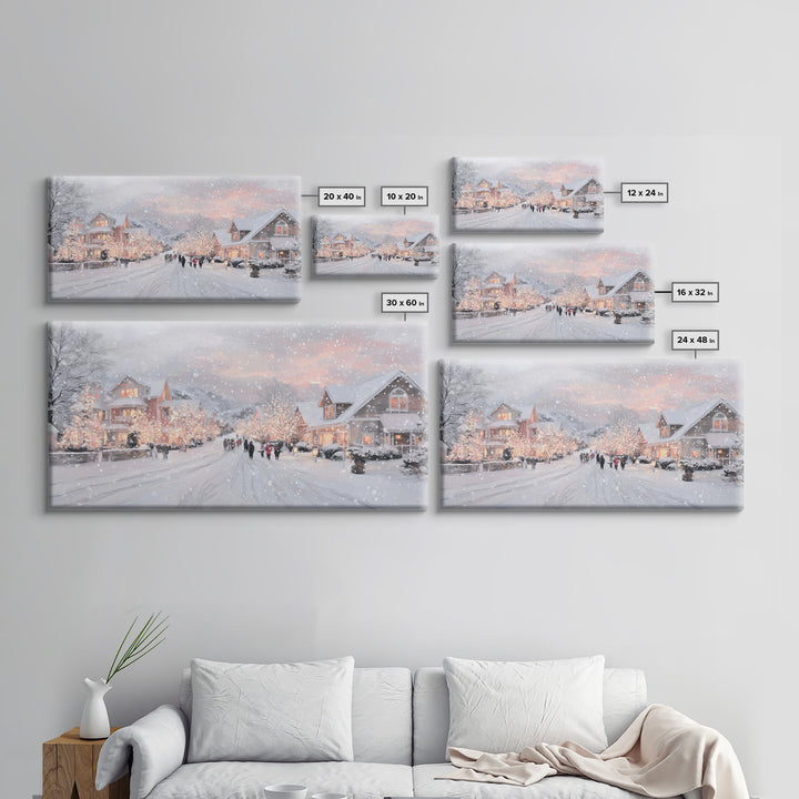 Evening Carolers Joy, Framed Canvas Print, Christian Christmas Art, Christmas Wall Art, Christian Art Canvas, Modern Christmas Art, Christi