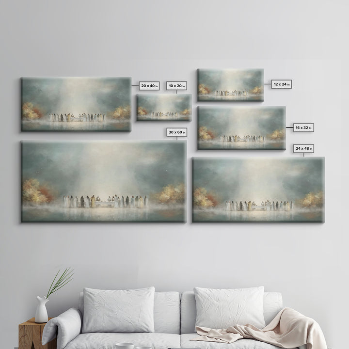 Christmas Lane Stillness, Framed Canvas Print, Christmas Wall Art, Christian Art Canvas, White Christmas Art, Christian Art Prints, Christi