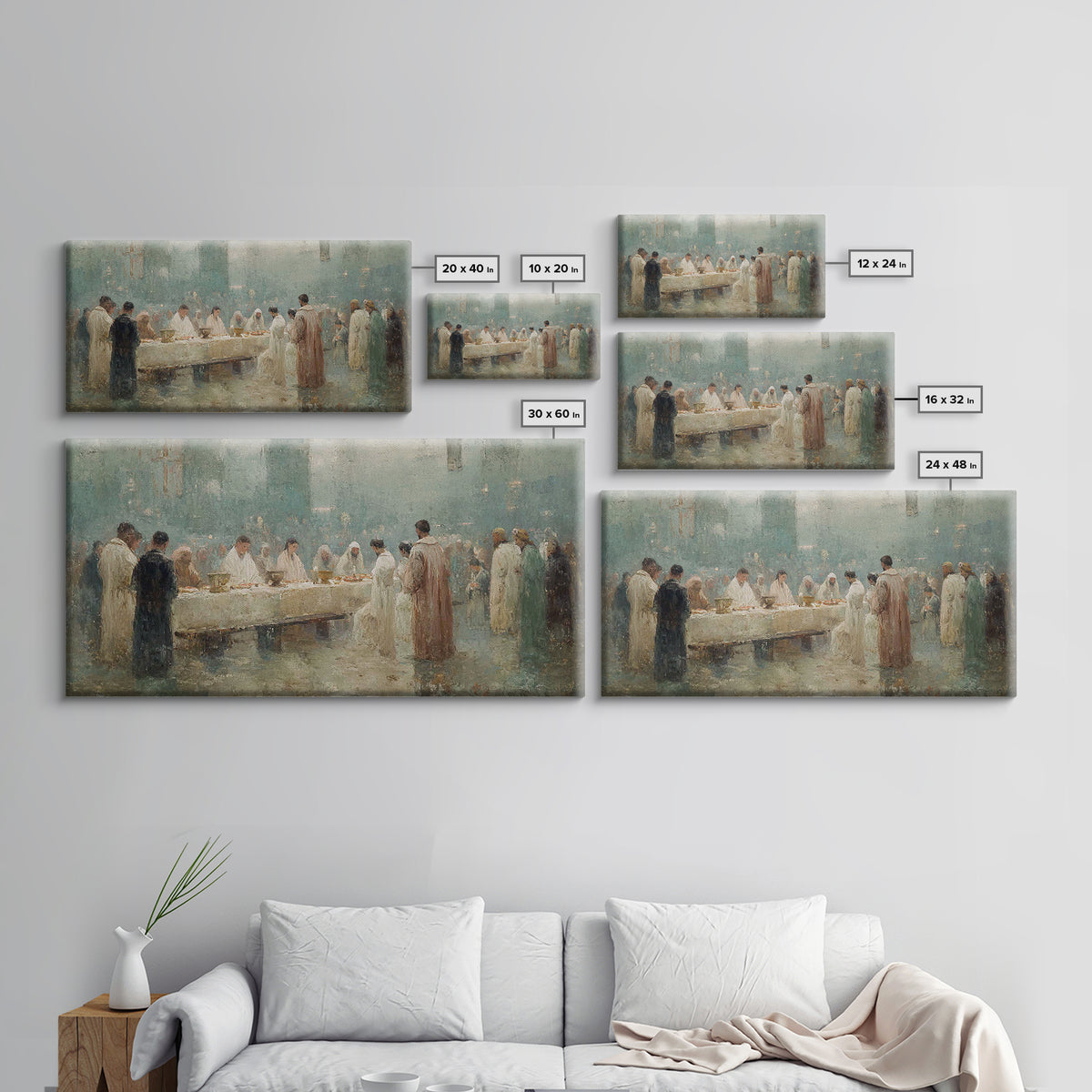 Gathered In Light | Framed Canvas Print | Christian Wall Art | Christian Art Print | Abstract Christian Art | Christian Art Canvas | Jesus