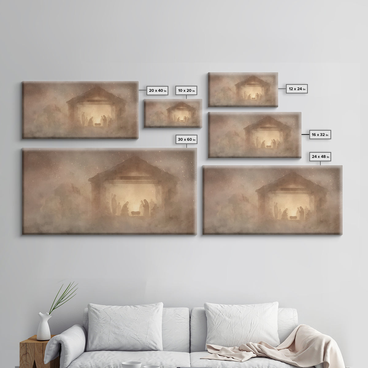 Holy Nativity – Framed Canvas Print – Christmas Art – Jesus Christmas Art – Christian Christmas Decor – Christian Wall Art – Christian Art