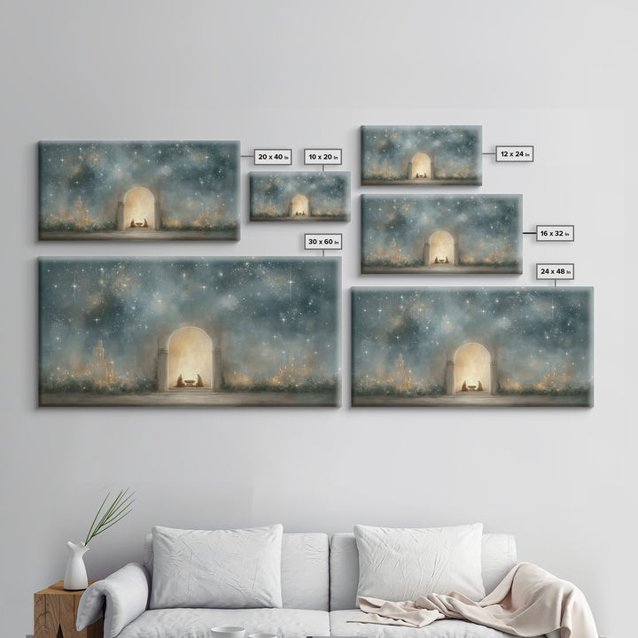 Star Of Bethlehem | Framed Canvas Print | Christmas Art | Christian Christmas Art | Christian Wall Art | Jesus Art Print | Christian Art Ca