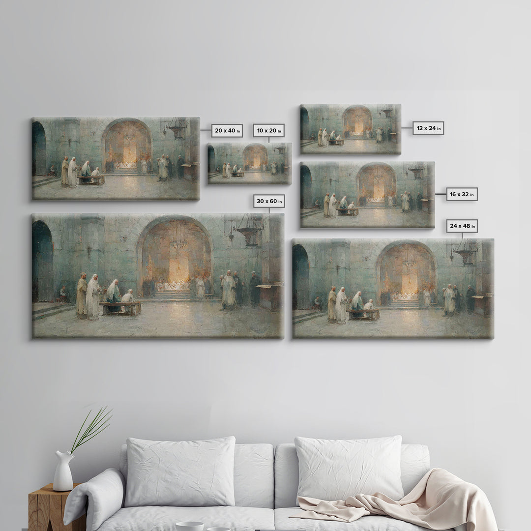 Chapel Nativity – Framed Canvas Print – Christian Art Canvas – Christian Wall Art – Vintage Christian Art – Christian Christmas Art – Chris