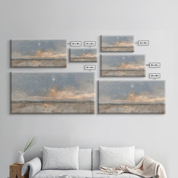 Guiding Star Rise | Framed Canvas Print | Christian Wall Art | Christmas Art | Christian Art Canvas | Modern Christian Art | Christian Chri