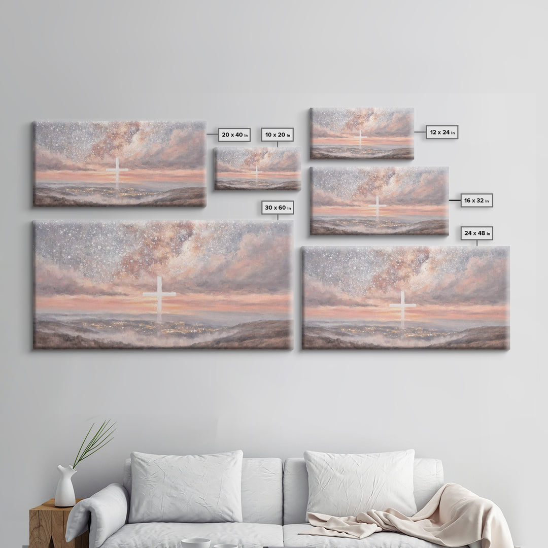Heavenly Dawn – Framed Canvas Print – Christian Wall Art – Christian Art Canvas – Jesus Painting – Christian Christmas Art – Christian Deco
