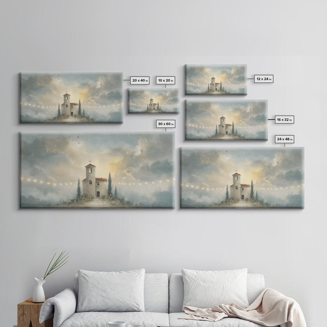 Church Of Light – Framed Canvas Print – Christian Wall Art – Christian Painting – Subtle Christian Art – Christmas Canvas Wall Art – Christ