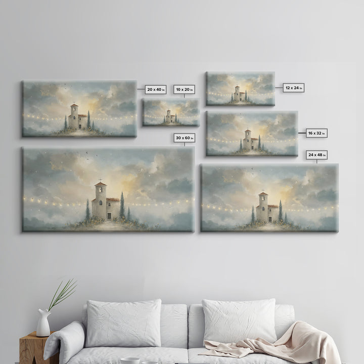 Church Of Light – Framed Canvas Print – Christian Wall Art – Christian Painting – Subtle Christian Art – Christmas Canvas Wall Art – Christ