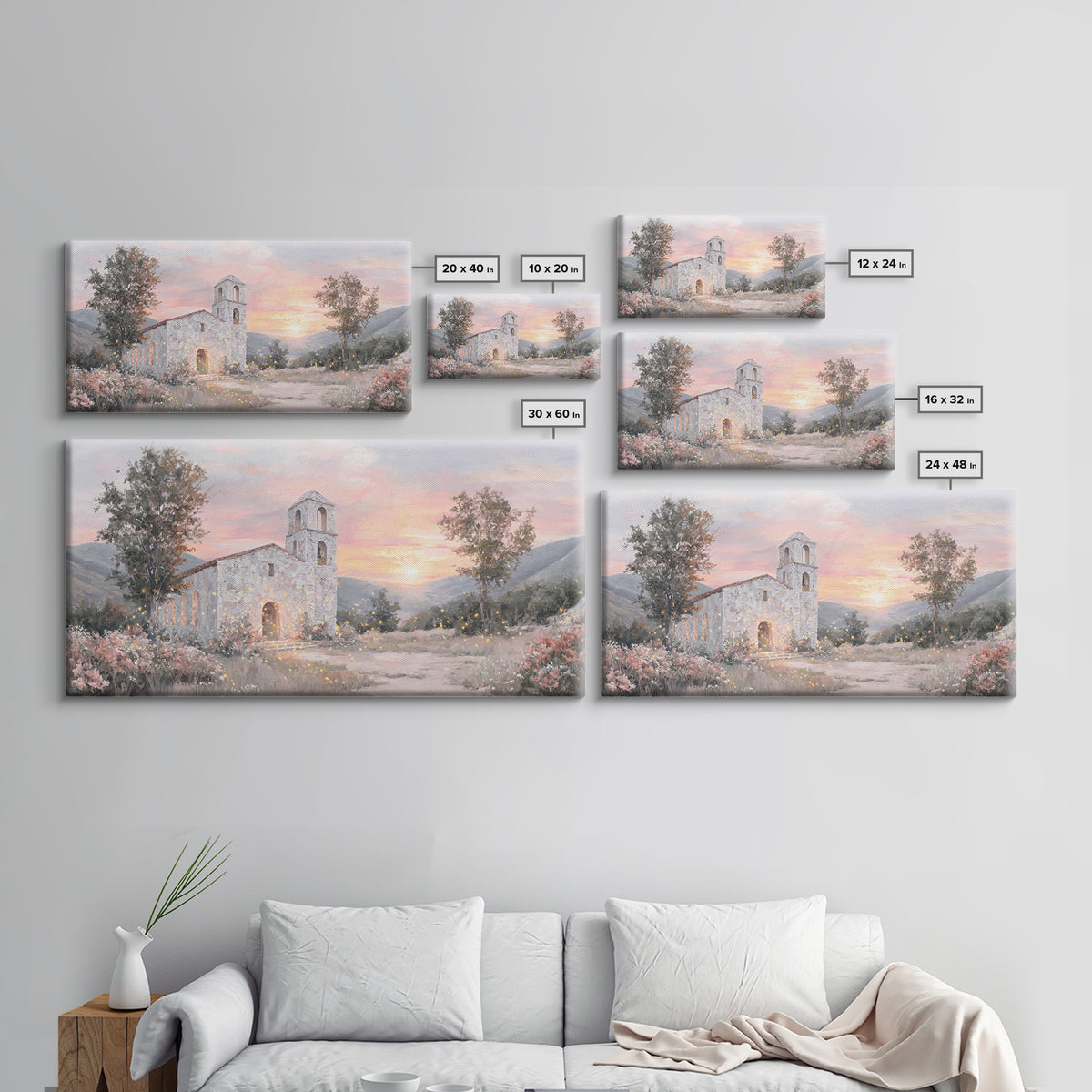 Radiant Chapel – Framed Canvas Print – Christian Art Work – Christian Wall Art – Modern Christian Art – Jesus Art Print – Christmas Art Pri
