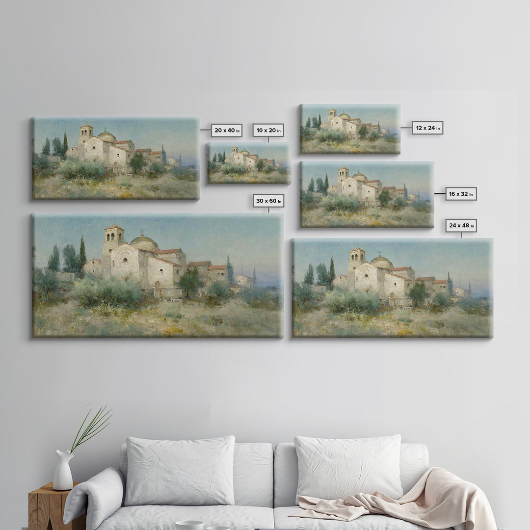 Golden Chapel – Framed Canvas Print – Christian Art Work – Christian Wall Art – Jesus Art Print – Framed Christmas Art – Christian Christma