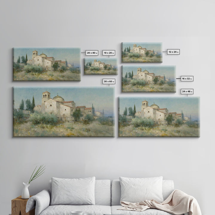 Golden Chapel – Framed Canvas Print – Christian Art Work – Christian Wall Art – Jesus Art Print – Framed Christmas Art – Christian Christma