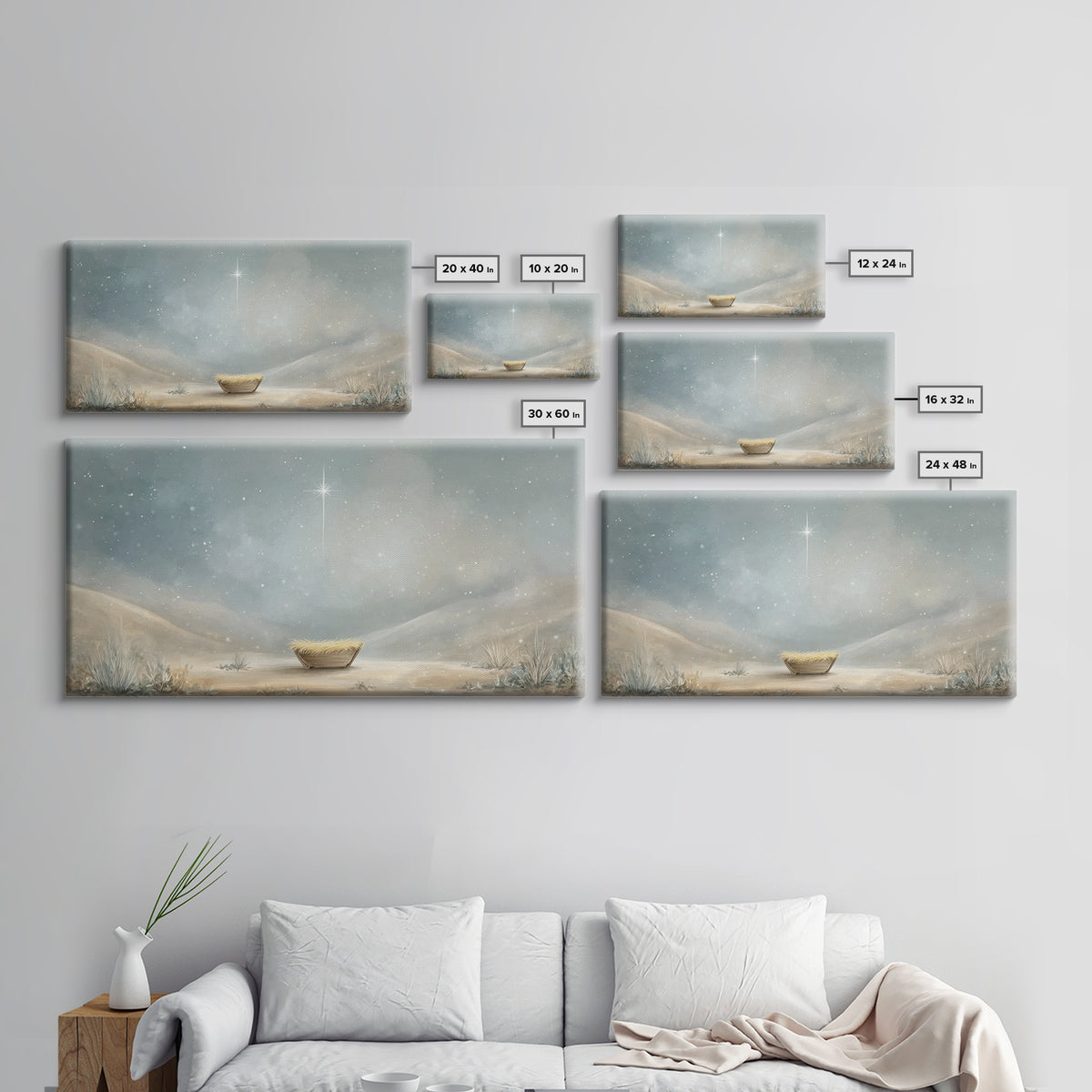 Star Of Hope – Framed Canvas Print – Christian Wall Art – Christian Art Canvas – Christmas Art – Christian Christmas Decor – Unique Christi