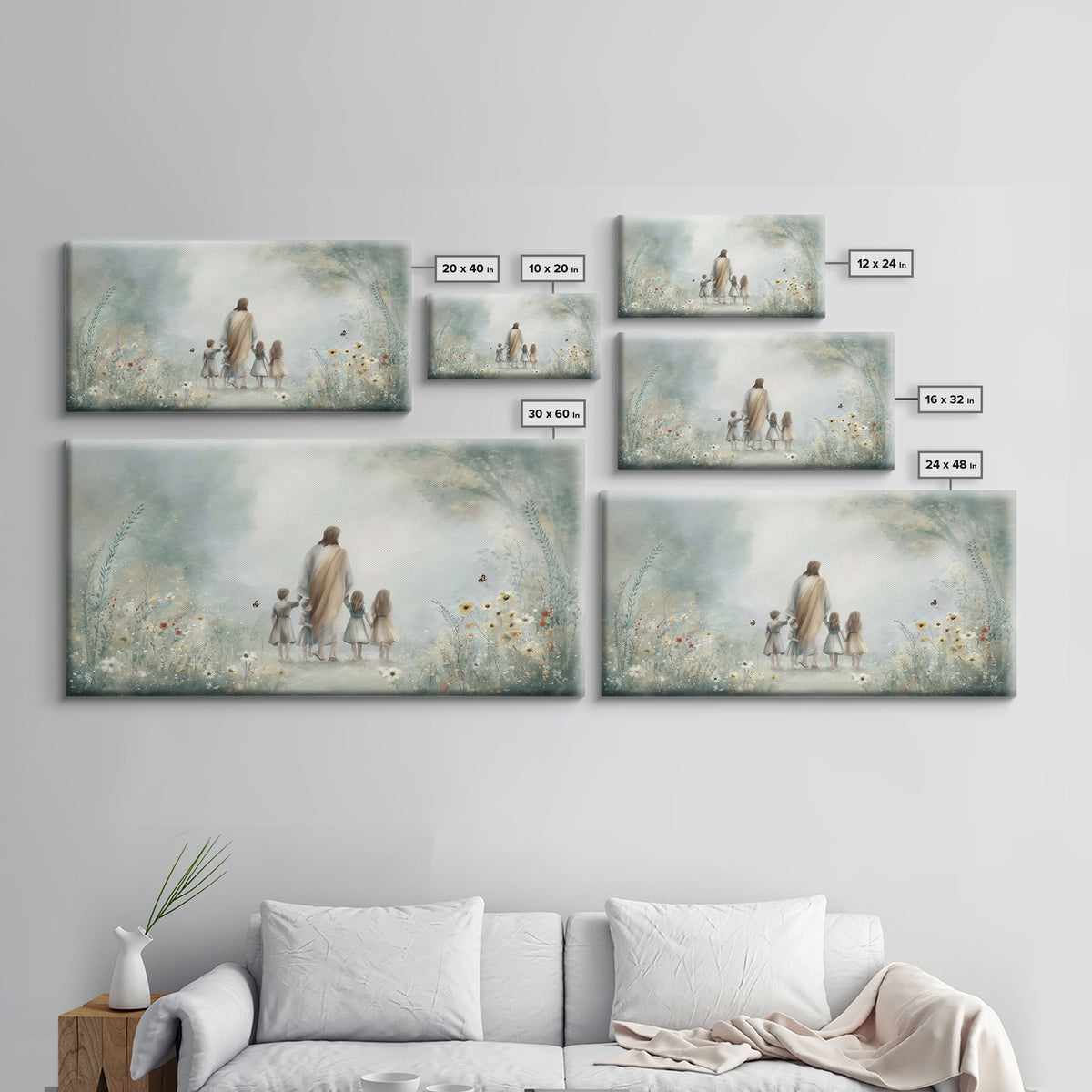 Garden Of Peace – Framed Canvas Print – Jesus Art Print – Christian Wall Art – Christian Paintings – Christian Decor For Home – Christian G